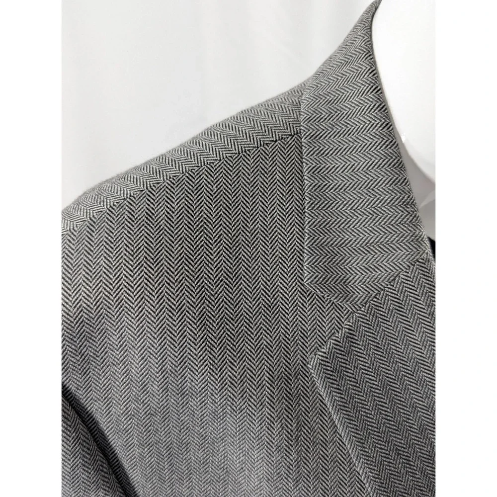 Chaps Ralph Lauren Blazer Sports Suit Jacket Polyester‎ Blend 48R Herringbone